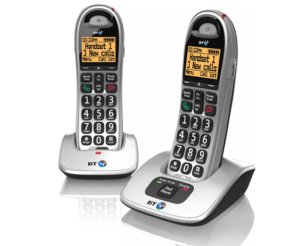 BT 4000 Big Button Cordless Phone, Twin Handset