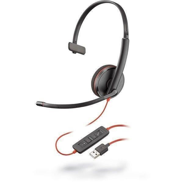 Plantronics Blackwire 3210 USB-A Mono UC Corded Headset (Refurbished)
