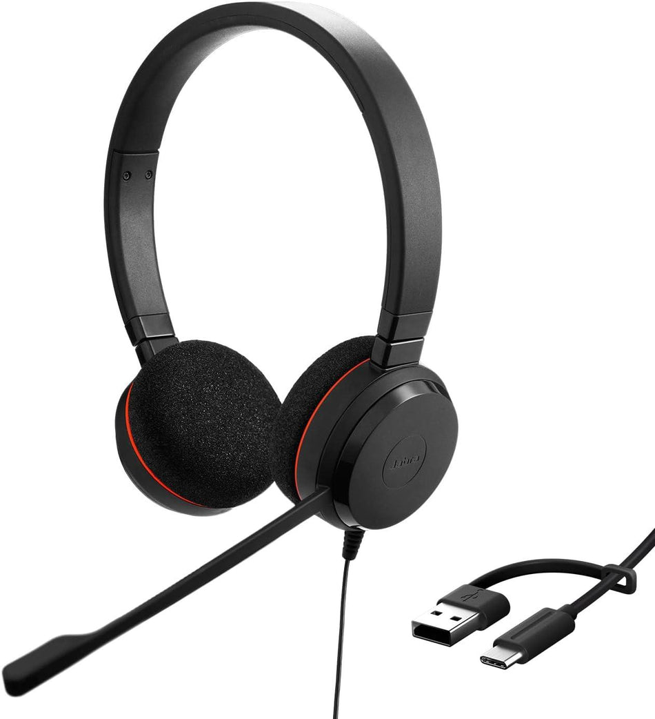 Jabra Evolve 20 SE USB C/A UC Stereo Corded Headset