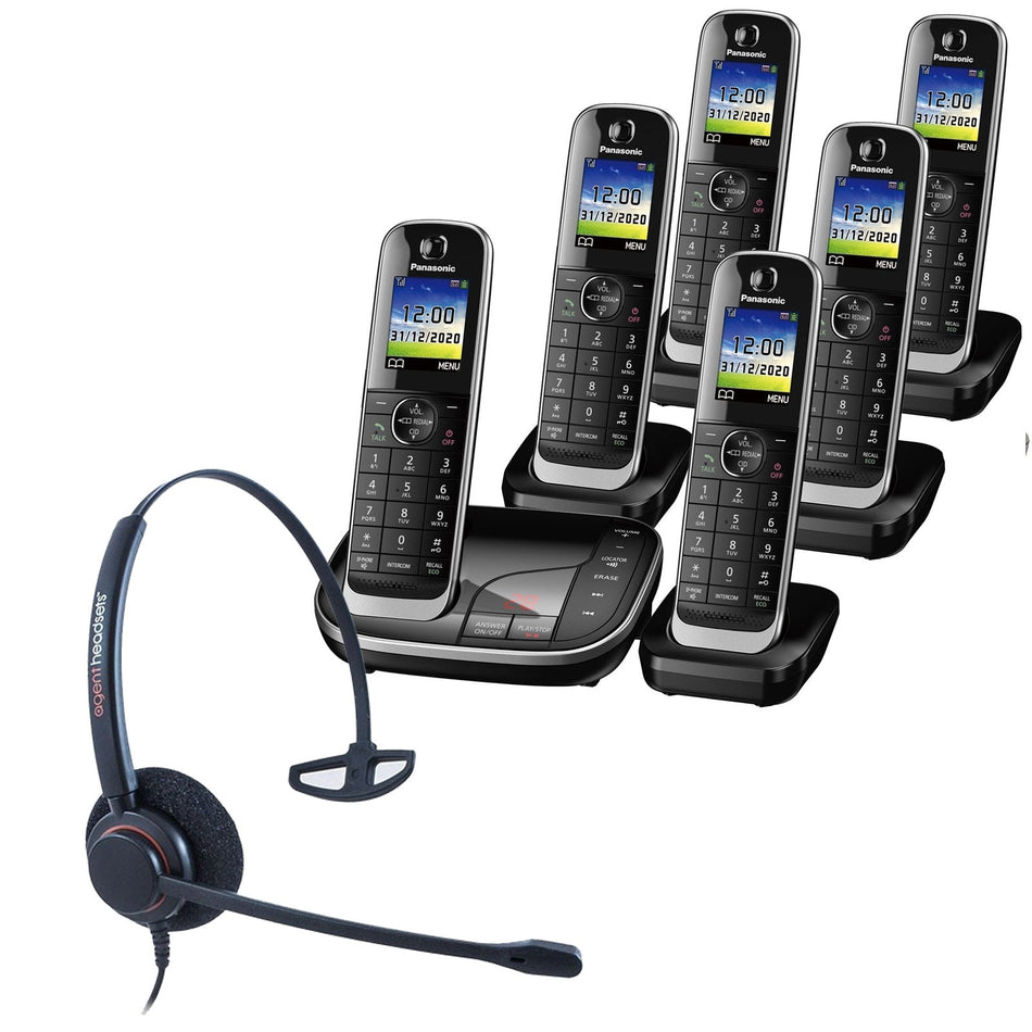 Panasonic KX-TGJ326EB with Corded Headset