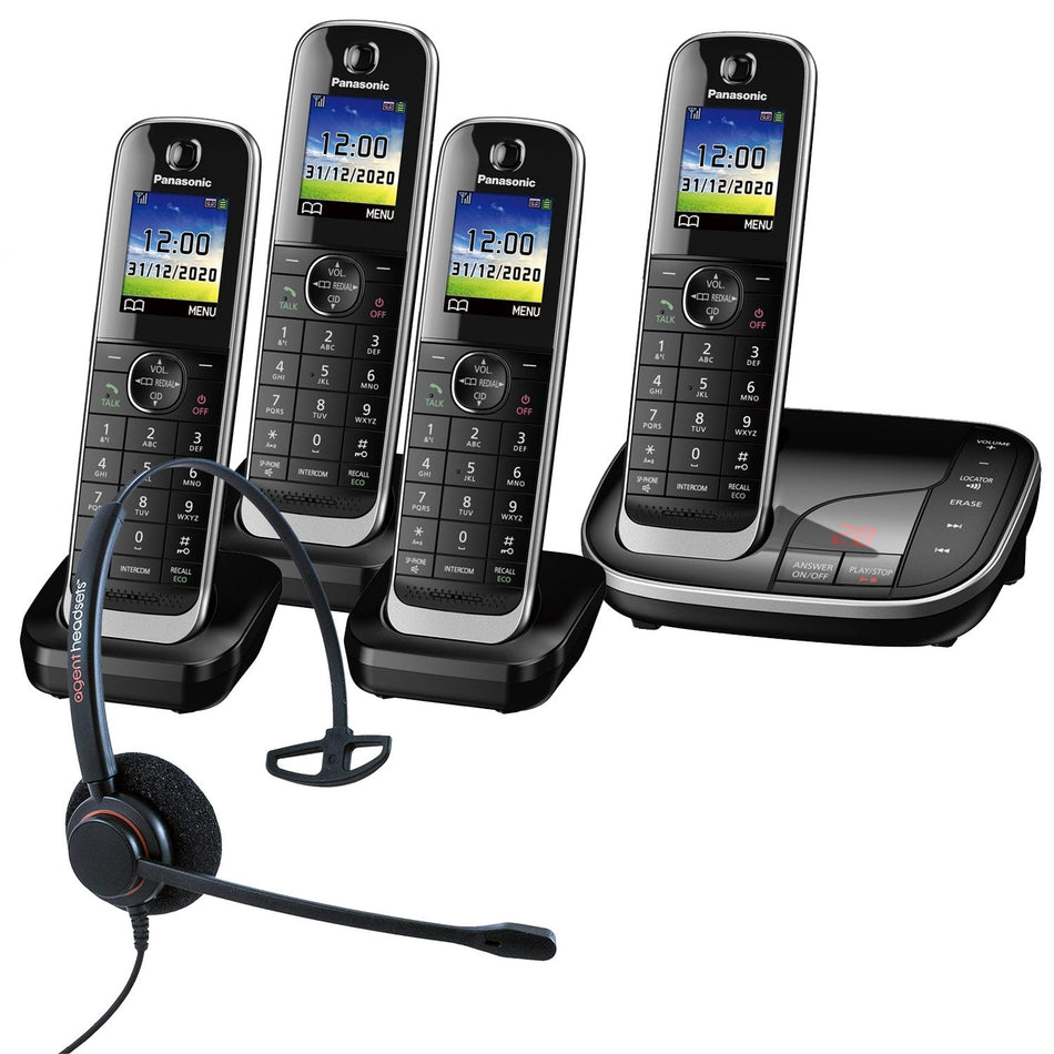 Panasonic KX-TGJ325EB with Corded Headset
