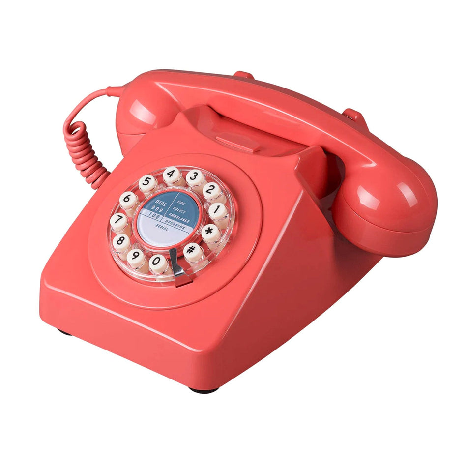 Wild Wood Retro 746 Telephone in Burnt Terracotta